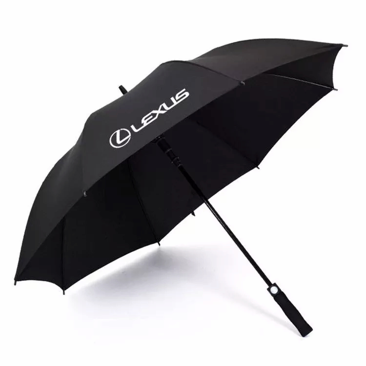 Guarda-chuva de golfe personalizado promocional de 60 polegadas extra grande alça reta automática guarda-chuva de negócios aberto atacado
